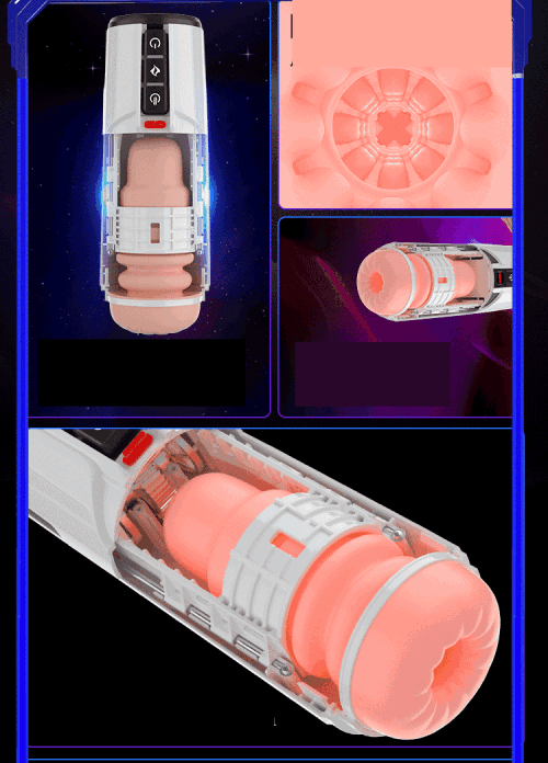 Âm đạo giả đa năng Space Sex rung thụt sưởi ấm tự động