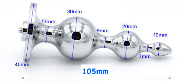 Bộ xung điện kích thích hậu môn niệu đạo bằng kim loại sextoy bạo dâm