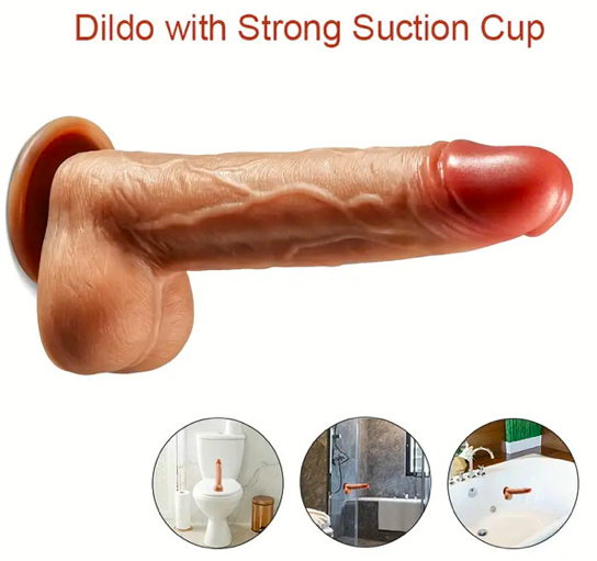Dương vật giả gắn tường MUHA rung thụt tỏa nhiệt điều khiển từ xa