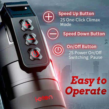 Âm đạo giả tự động nhiều chế rung điều khiển bằng ứng dụng sạc điện - Leten Thunder