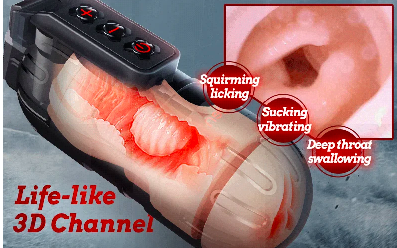 Âm đạo giả tự động nhiều chế rung điều khiển bằng ứng dụng sạc điện - Leten Thunder