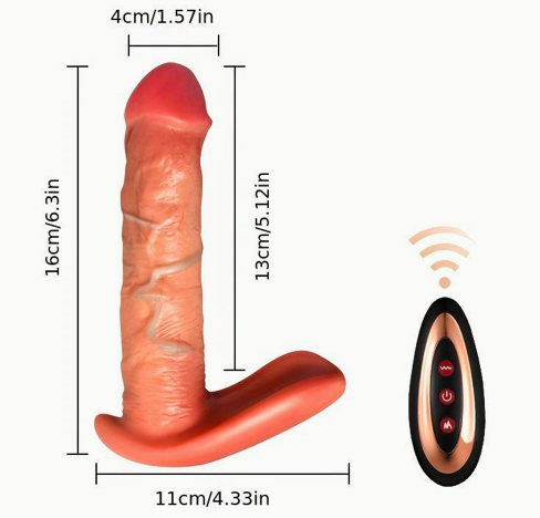 Dương vật giả rung thụt sưởi ấm điều khiển từ xa silicon cao cấp
