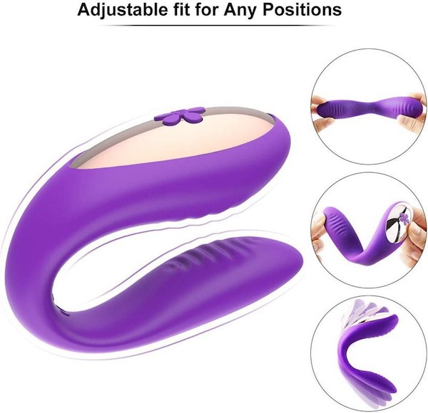 Máy massage âm đạo rung 2 đầu EasyToys điều khiển từ xa
