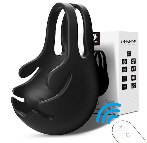 Vòng đeo dương vật S-Hande Nest-RCT có rung massage bìu điều khiển từ xa