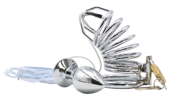 Khóa cu dương vật  phích cắm hậu môn xung điện đồ chơi bạo dâm bdsm