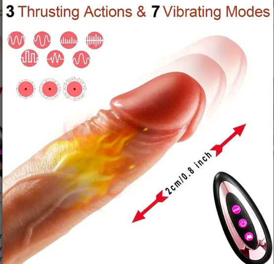 Dương vật giả gắn tường MUHA rung thụt tỏa nhiệt điều khiển từ xa