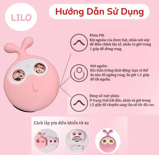 Dương vật giả tai thỏ gắn quần chip rung Lilo We Love massage điểm G