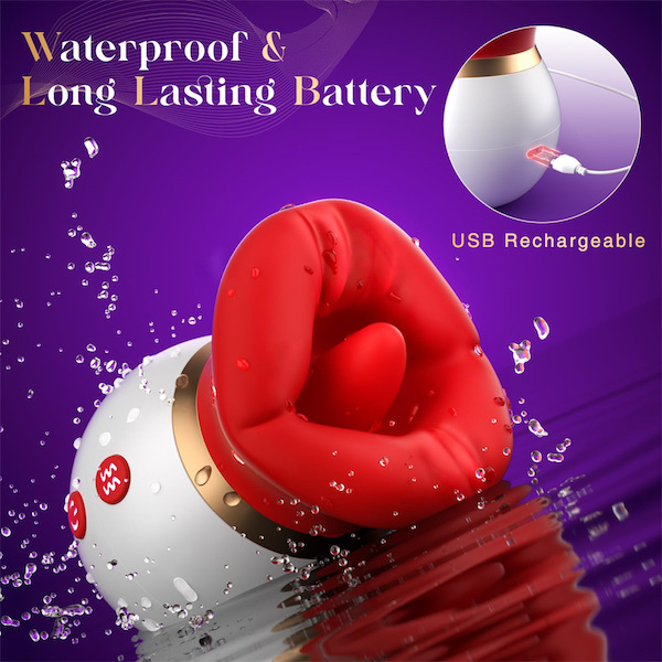 Máy rung hút liếm 3 in 1 massage điểm G 10 chế độ cực phê