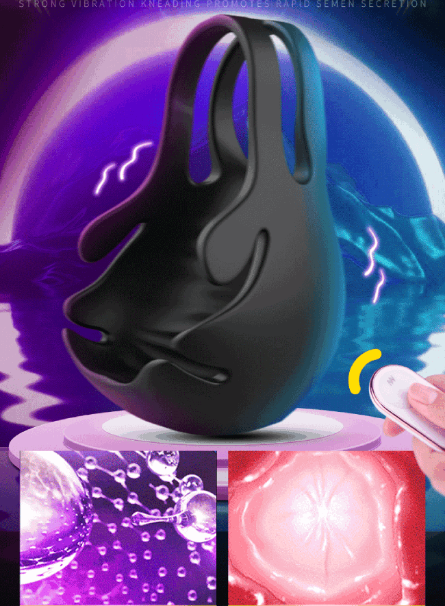 Vòng đeo dương vật S-Hande Nest-RCT có rung massage bìu điều khiển từ xa