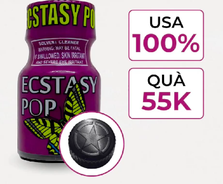 Popper Ecstasy Pop 10ml chai hít khoái cảm mạnh êm không đau đầu