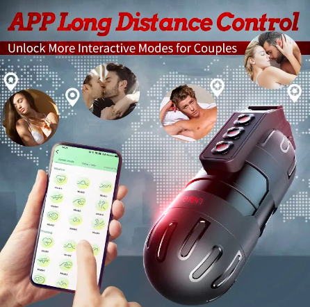 Âm đạo giả tự động nhiều chế rung điều khiển bằng ứng dụng sạc điện - Leten Thunder