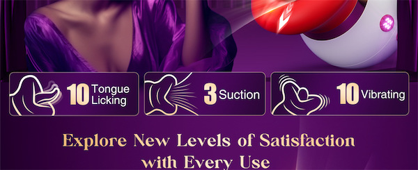 Máy rung hút liếm 3 in 1 massage điểm G 10 chế độ cực phê