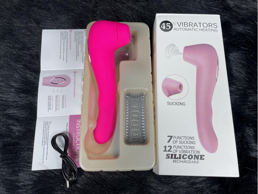 Máy bú mút kết hợp chày rung hai đầu toả nhiệt kích thích điểm G