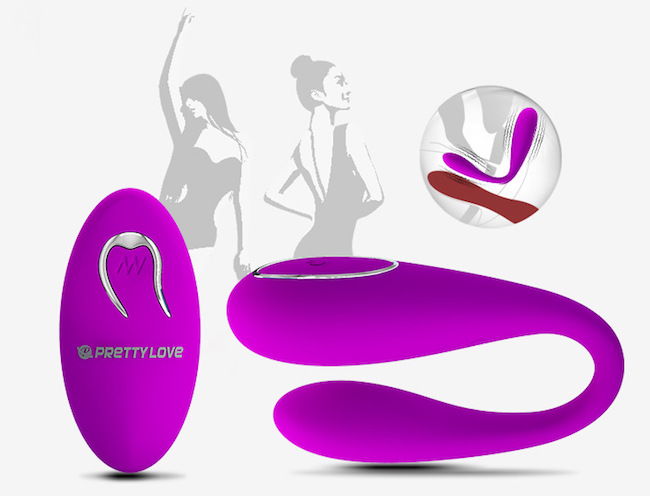 Trứng rung tình yêu 2 đầu Prettylove Algernon máy massage điểm G không dây
