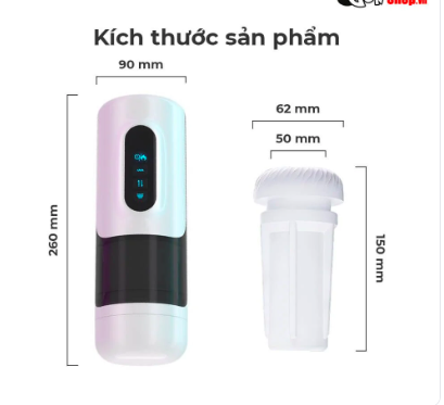 Âm đạo giả Toyschool White rung xoay đa chế độ lõi silicon tháo rời