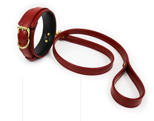 Bộ thắt lưng khóa tay liền đùi da PU đỏ bạo dâm kích thích