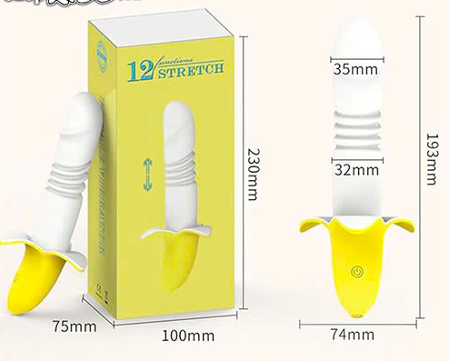 Dương vật giả đa năng Haoqi Fun Banana rung thụt silicon an toàn