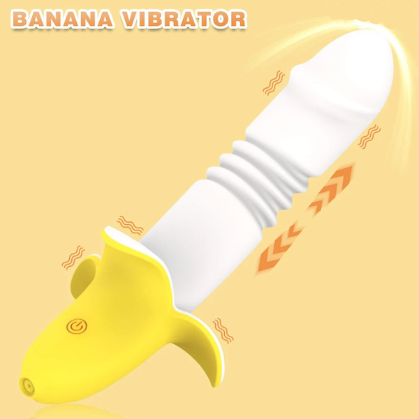 Dương vật giả đa năng Haoqi Fun Banana rung thụt silicon an toàn