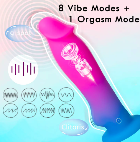 Dương vật giả Loving World Knight 2 màu gắn tường rung mềm mại