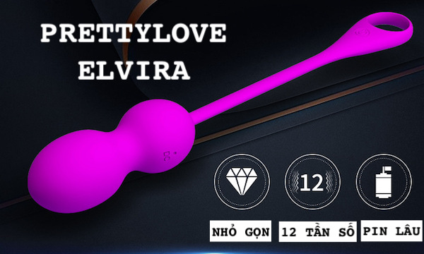 Trứng rung PrettyLove Elvira cao cấp điều khiển app điện thoại