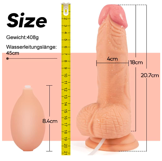 Dương vật giả Lovetoy Soft Ejaculation bắn nước silicon mềm