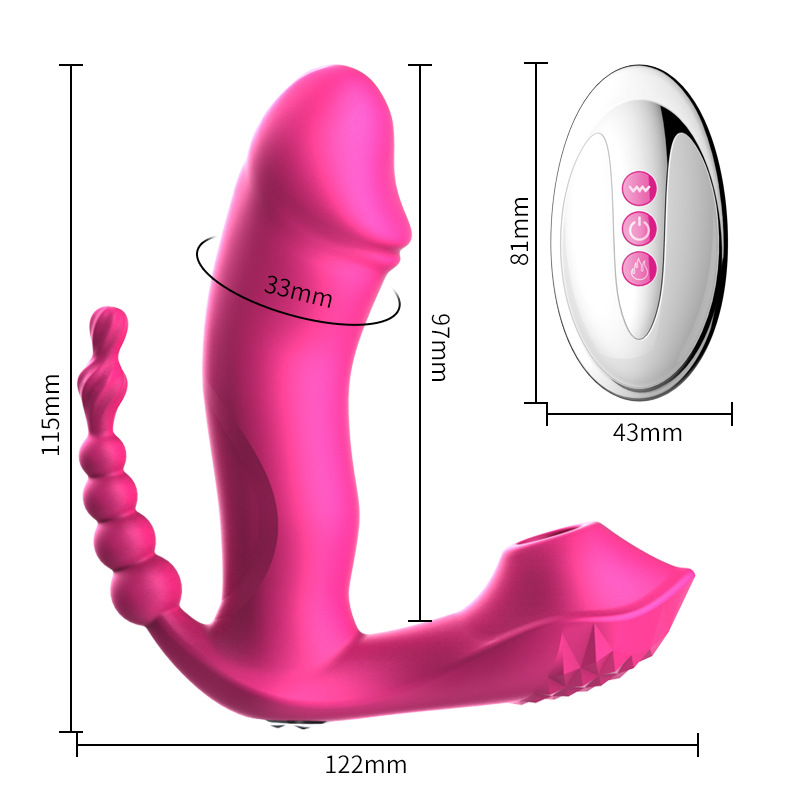 Máy massage 3in1 rung điểm G bú hút âm đạo tỏa nhiệt
