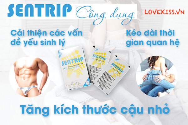 Tem ngậm Sentrip Korea tadalafil 20mg tăng cường sinh lý nam kéo dài