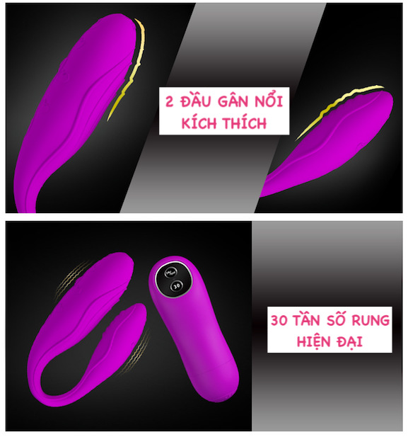 Trứng rung đôi Pretty Love Indulgence massage điểm G điều khiển