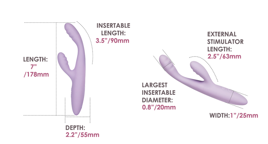 Dương vật giả Svakom Cici Plus 2 thiết kế nhánh rung kích thích kết hợp App