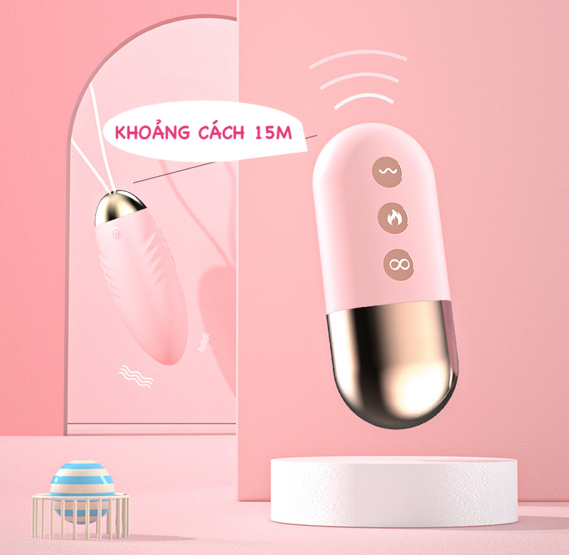 Trứng rung Lilo sưởi ấm không dây điều khiển từ xa sạc USB