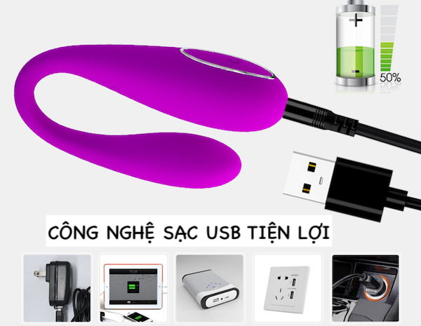 Trứng rung tình yêu 2 đầu Prettylove Algernon máy massage điểm G không dây