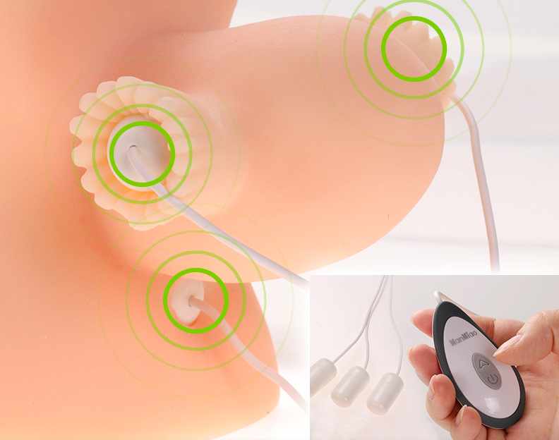 Âm đạo giả ManMiao 3 đầu rung sưởi ấm và cấu trúc tử cung như thật