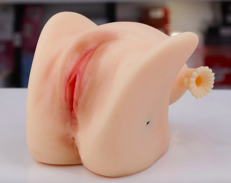 Âm đạo giả ManMiao 3 đầu rung sưởi ấm và cấu trúc tử cung như thật