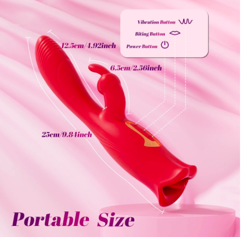 Sextoy hai đầu rung điểm G lưỡi liếm âm vật núm vú thiết kế đa chức năng