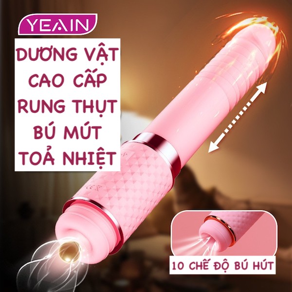 Dương vật giả Yeain Stretch Sucking từ 2 đầu rung bú cực mạnh