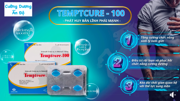 Viên uống Temptcure 100mg cường dương tăng sinh lý kéo dài