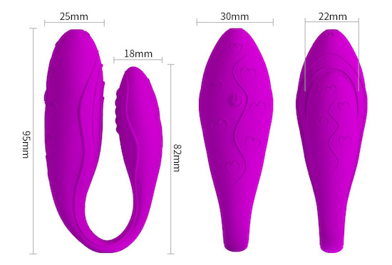 Trứng rung đôi Pretty Love Indulgence massage điểm G điều khiển