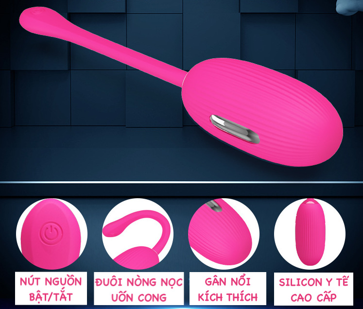 Trứng rung thông minh Pretty Love Doreen sốc điện điều khiển qua app kết nối bluetooth