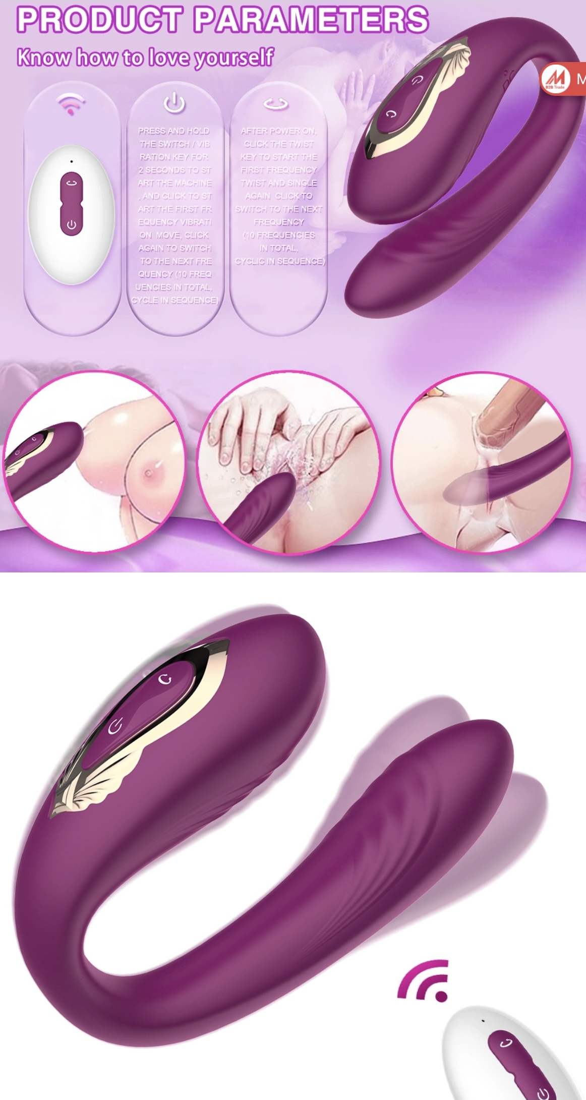 Trứng rung tình yêu 2 đầu rung mạnh silicon y tế sạc USB