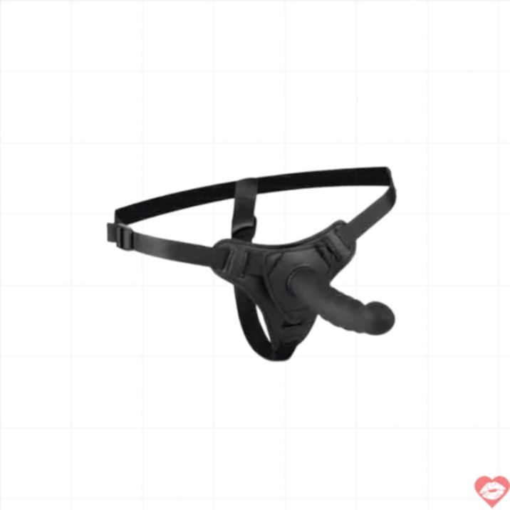 Strap-on Easytoys cong đen 14.5cm pegging thoải mái cháy bỏng 