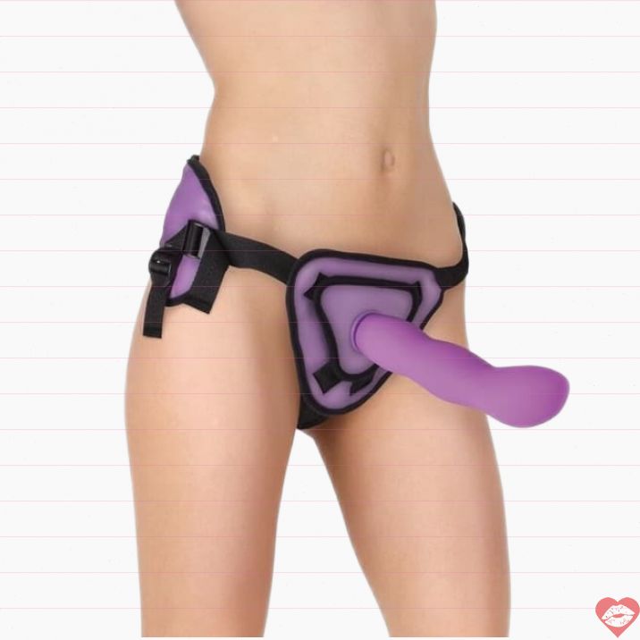 Strapon Tím 10 Inch Deluxe Mềm Thoải Mái Mãnh Liệt 