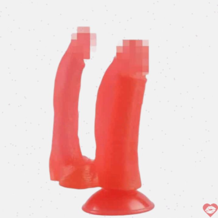 Jaga-Jaga No8 Double Dildo Đỏ 17cm Kích Thích Đôi 