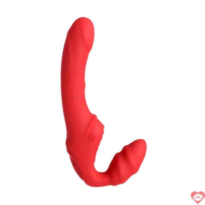 Toyfa Strapon Không Dây Đen Đỏ Rung 35cm Đôi Bên Sướng 