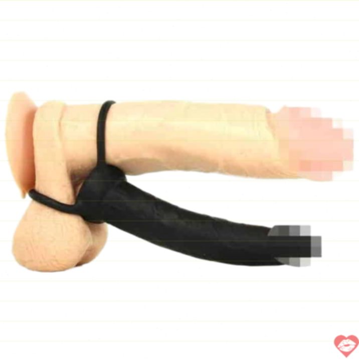 CalExotics Double Rider 14cm Đen Thâm Nhập Đôi 