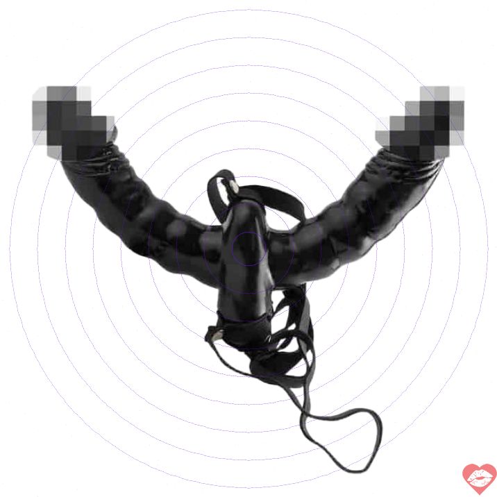 Strapon Pipedream Double Delight đen 30cm đôi cực phê 