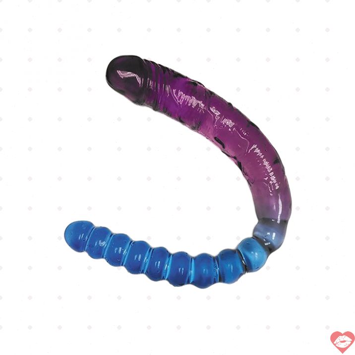 Jelly Đầu Đôi 43cm Xanh Tím Khoái Lạc Đỉnh 