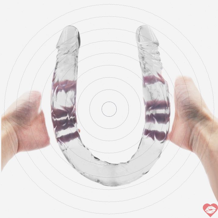 Jelly Dildo Đôi 21 Inch Uốn Cong Linh Hoạt Thăng Hoa 