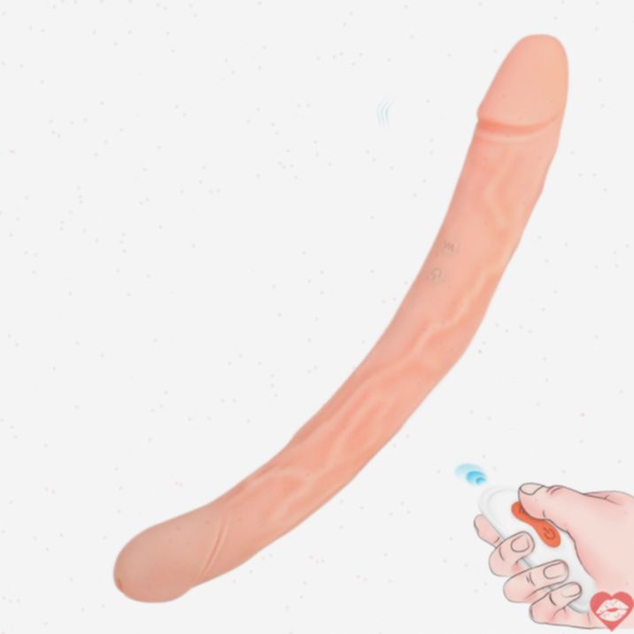 Dildo Đôi Rung 30cm Uốn Lượn Chia Sẻ Sướng 
