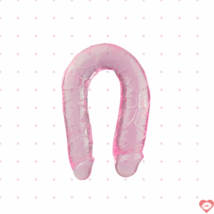 Jelly Dildo Đôi Uốn 2 Đầu Thật Dài Niềm Vui 