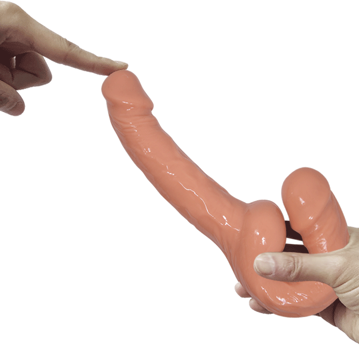 Strapless Dildo Lesbian Da Thật Đôi Thỏa 